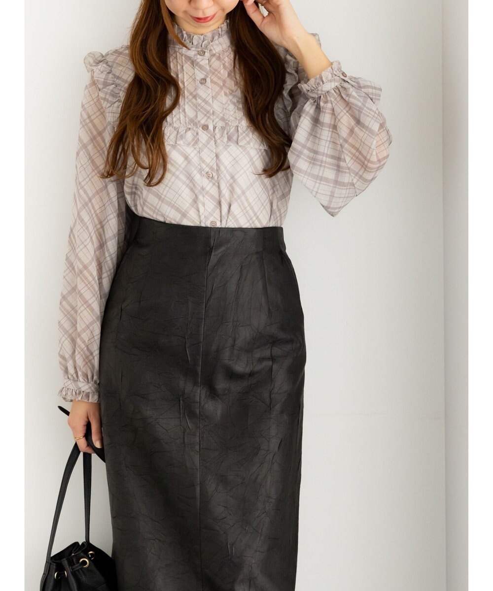 Te chichi パターンアソートシフォンフリルブラウス 