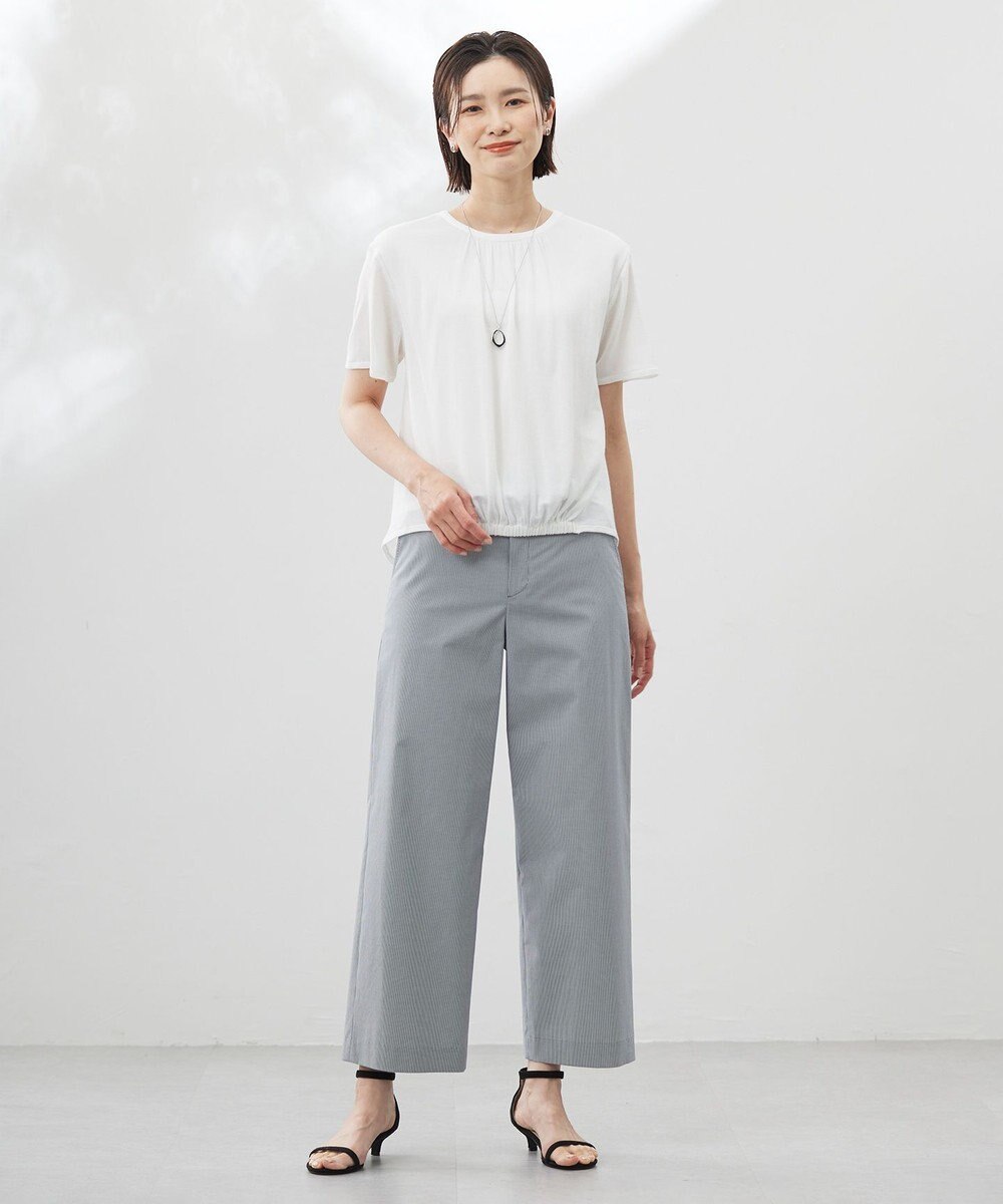 J.PRESS LADIES L 【セットアップ対応・洗える・撥水】コットンFITTY ストレート パンツ 