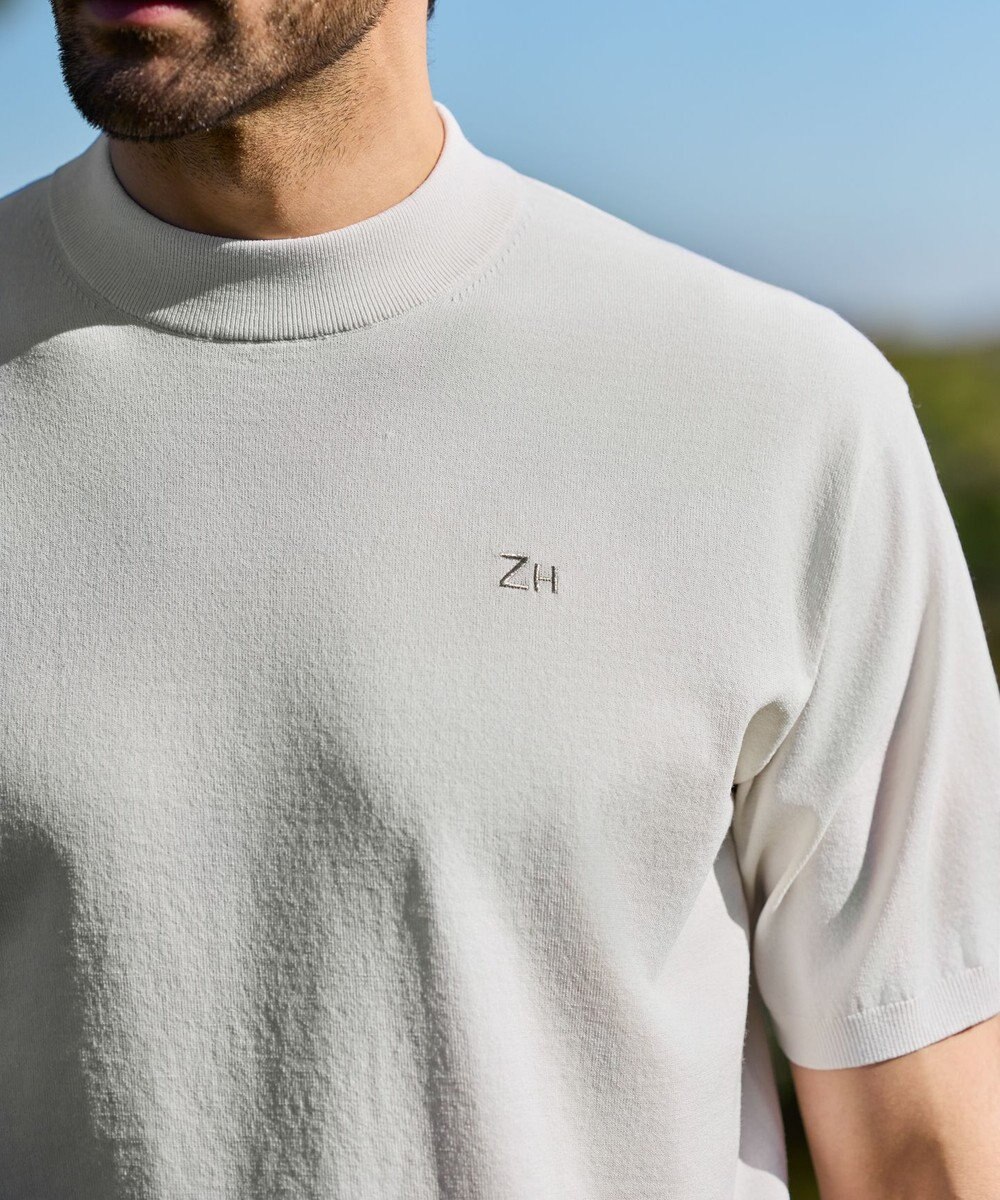 ZERO HALLIBURTON ニットモックネックTシャツ ZHG-M5S9b 82959 