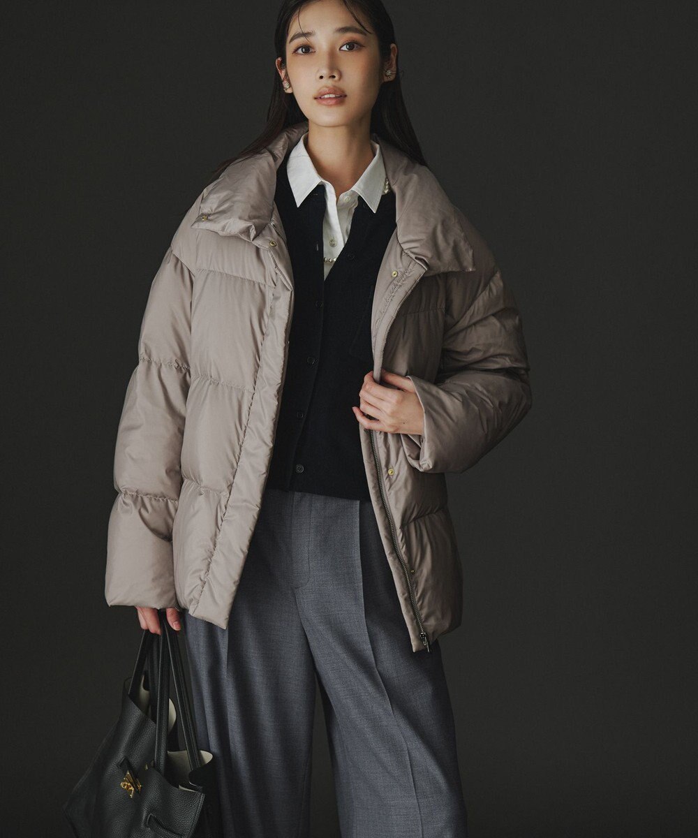 23区 【Oggi掲載】シレータフタ ハイネック ショート ダウンコート 
