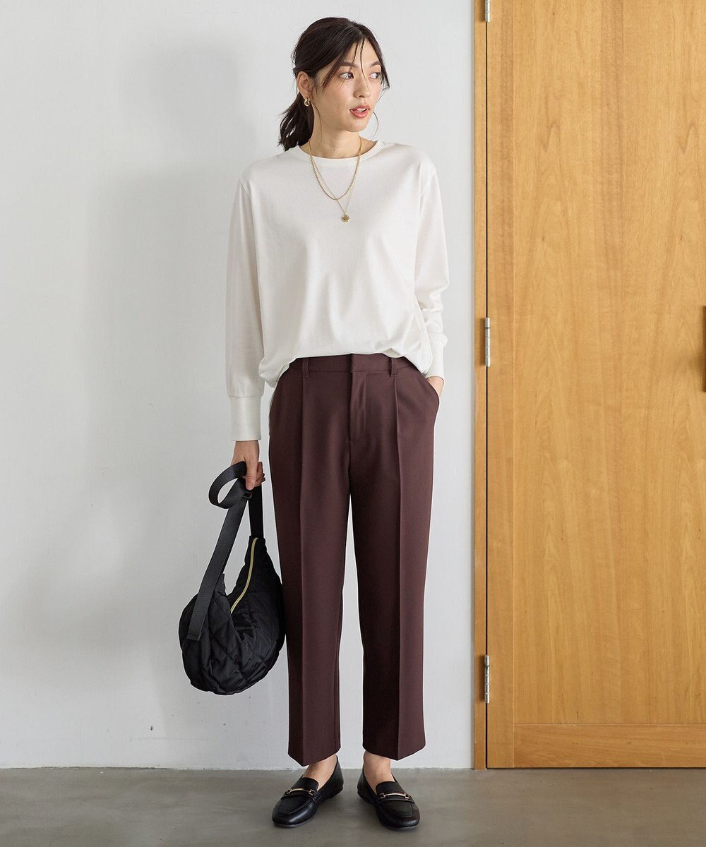 ANY L 【裏起毛/ウエストゴム】ウォームテーパードパンツ 