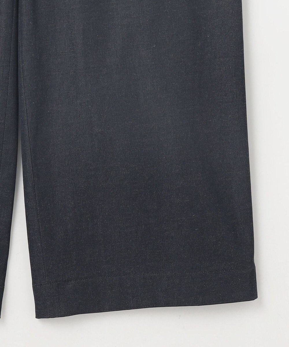 J.PRESS LADIES 【洗える・接触冷感・UVケア・吸水速乾・防透け】麻シェルドライ ワイドストレート マリン パンツ 