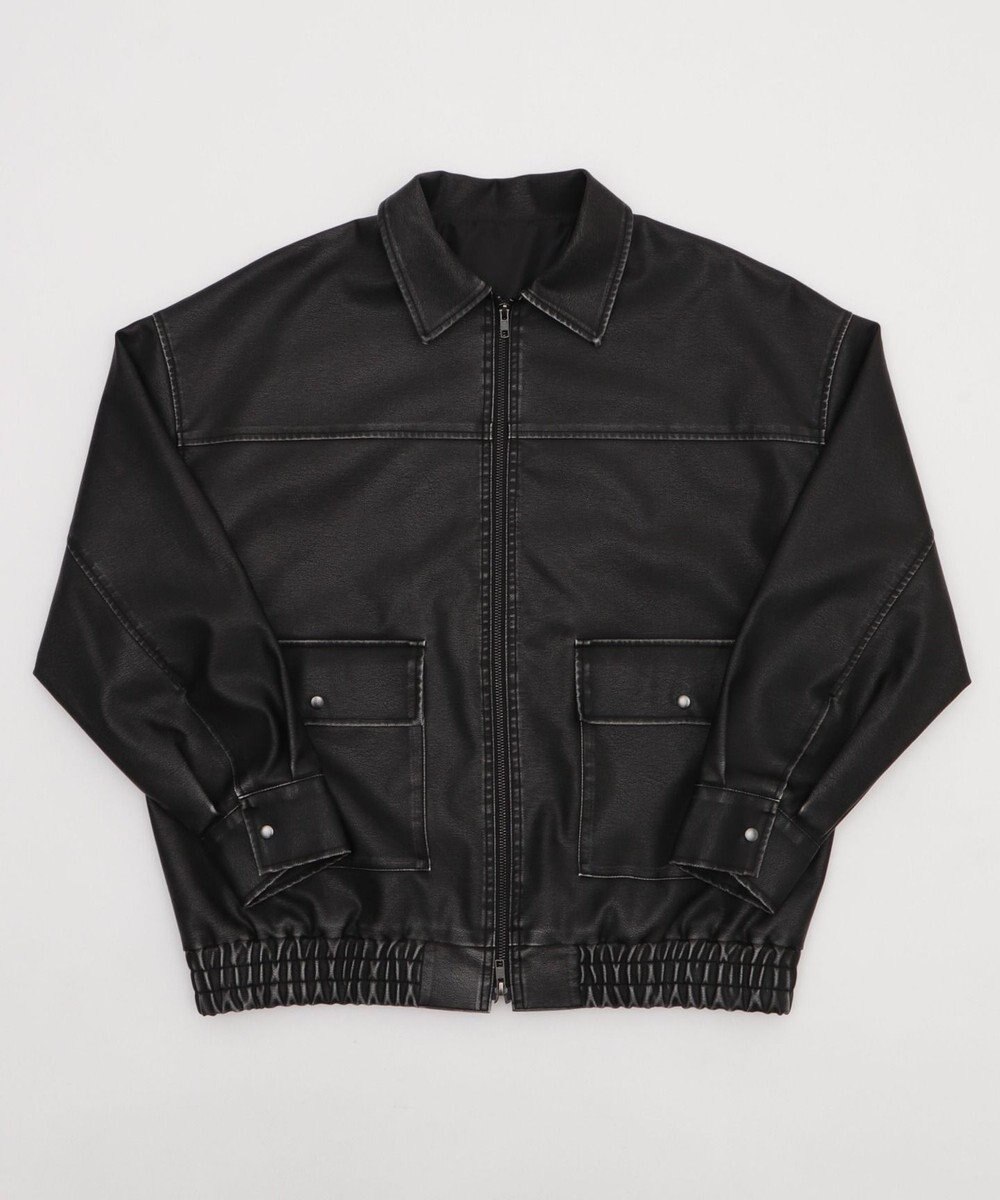 WEGO ヴィンテージライクPUジャケット 