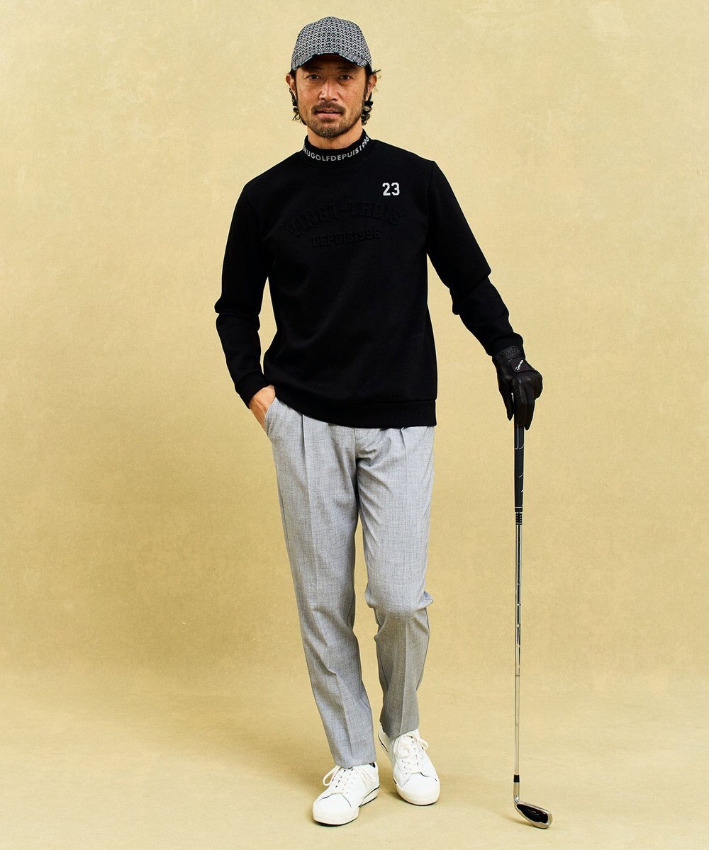 23区GOLF 【MEN】ウールライク　ワンタックテーパードパンツ 