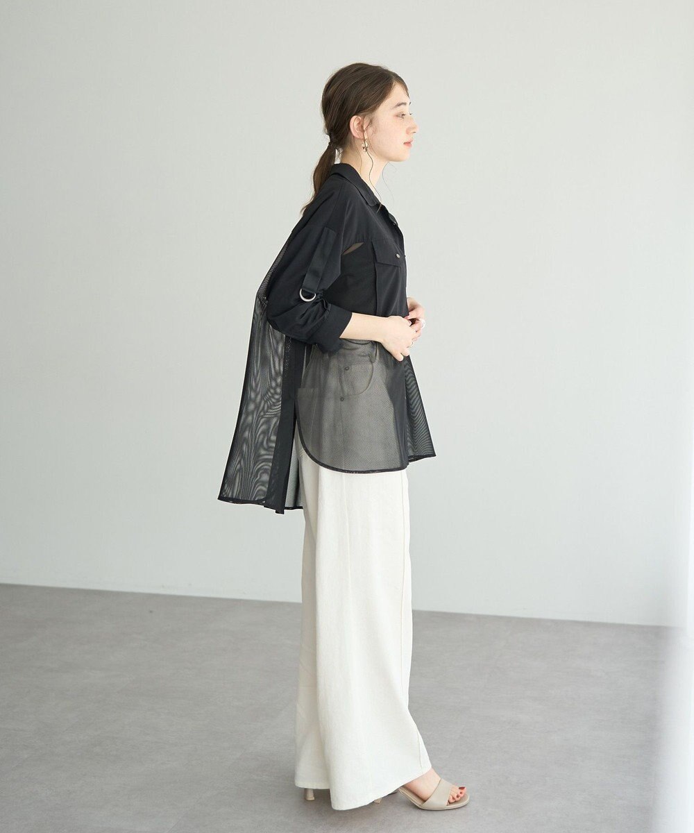 YECCA VECCA メッシュMIXデザインシャツ② 