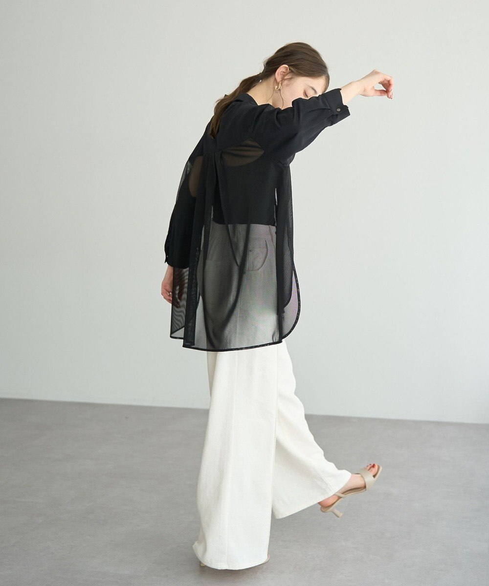 YECCA VECCA メッシュMIXデザインシャツ② 