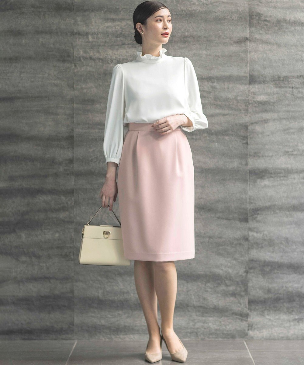 組曲 L 【KUMIKYOKU NAVY】コンフォータブルドレープ コクーンスカート 