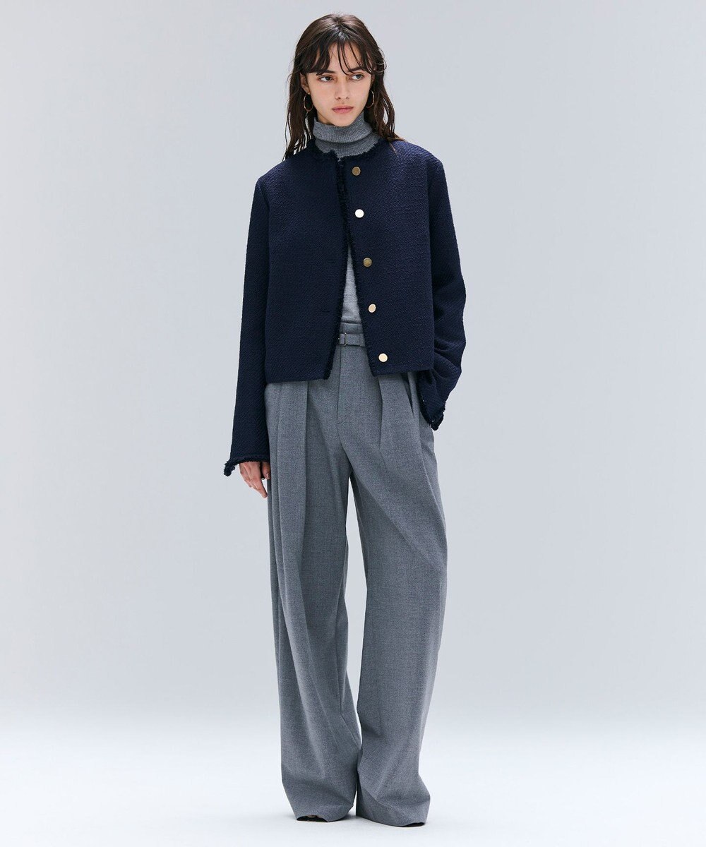 BEIGE， 【洗える・VERY NaVY12月号掲載】LA MONNAIE / バイカラーウールタートルニット 