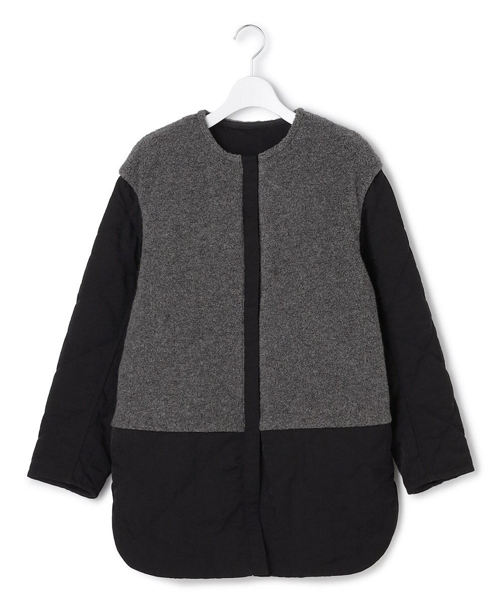 ICB L 【リバーシブル着用可能】 リバーシブルキルト ミドル丈コート 