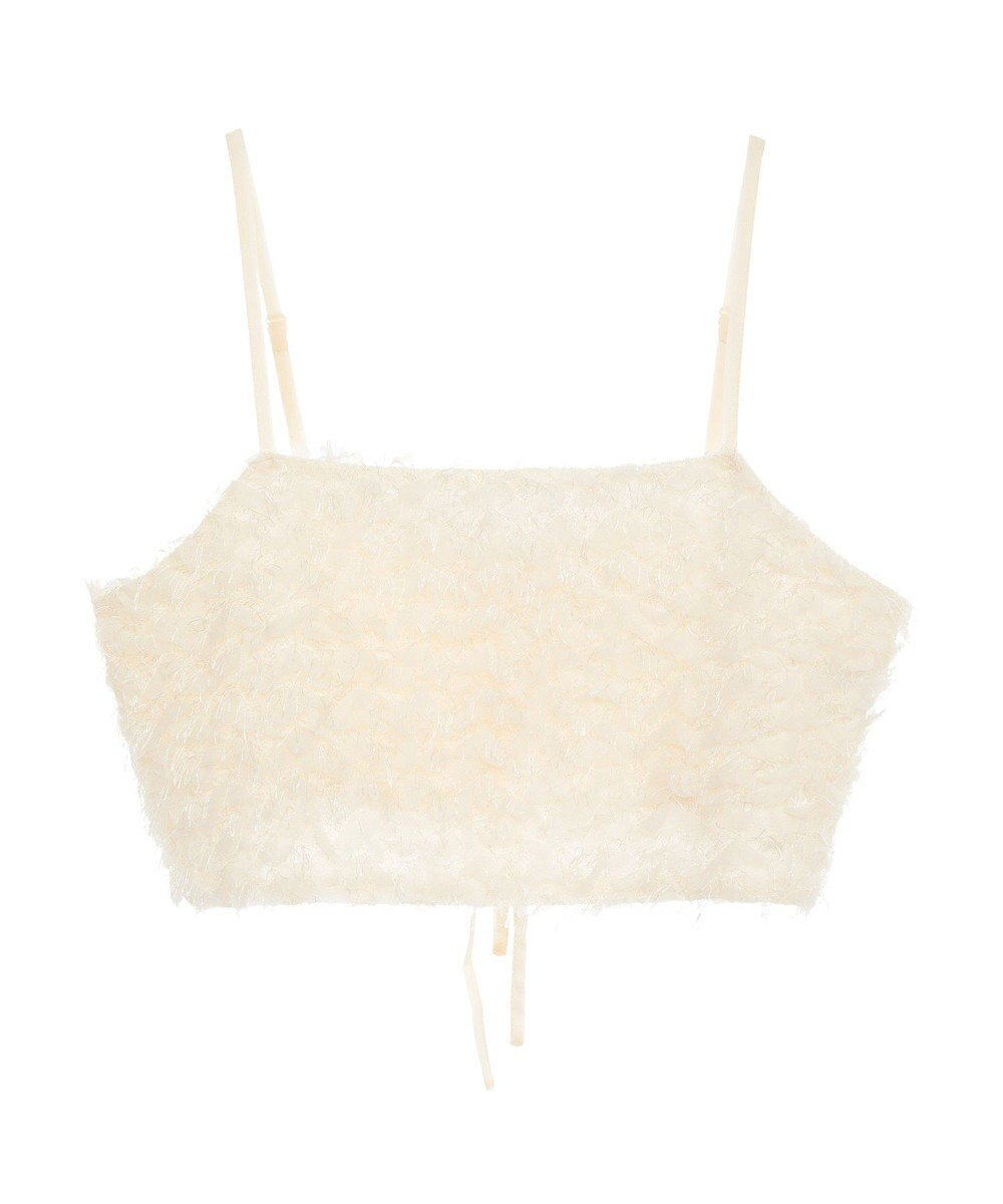 earth music&ecology フリンジミックスチュールビスチェ 