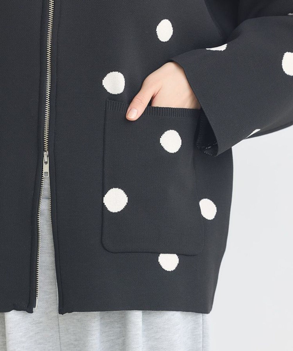 earth music&ecology 【予約】ダブルジップドットカーディガン 