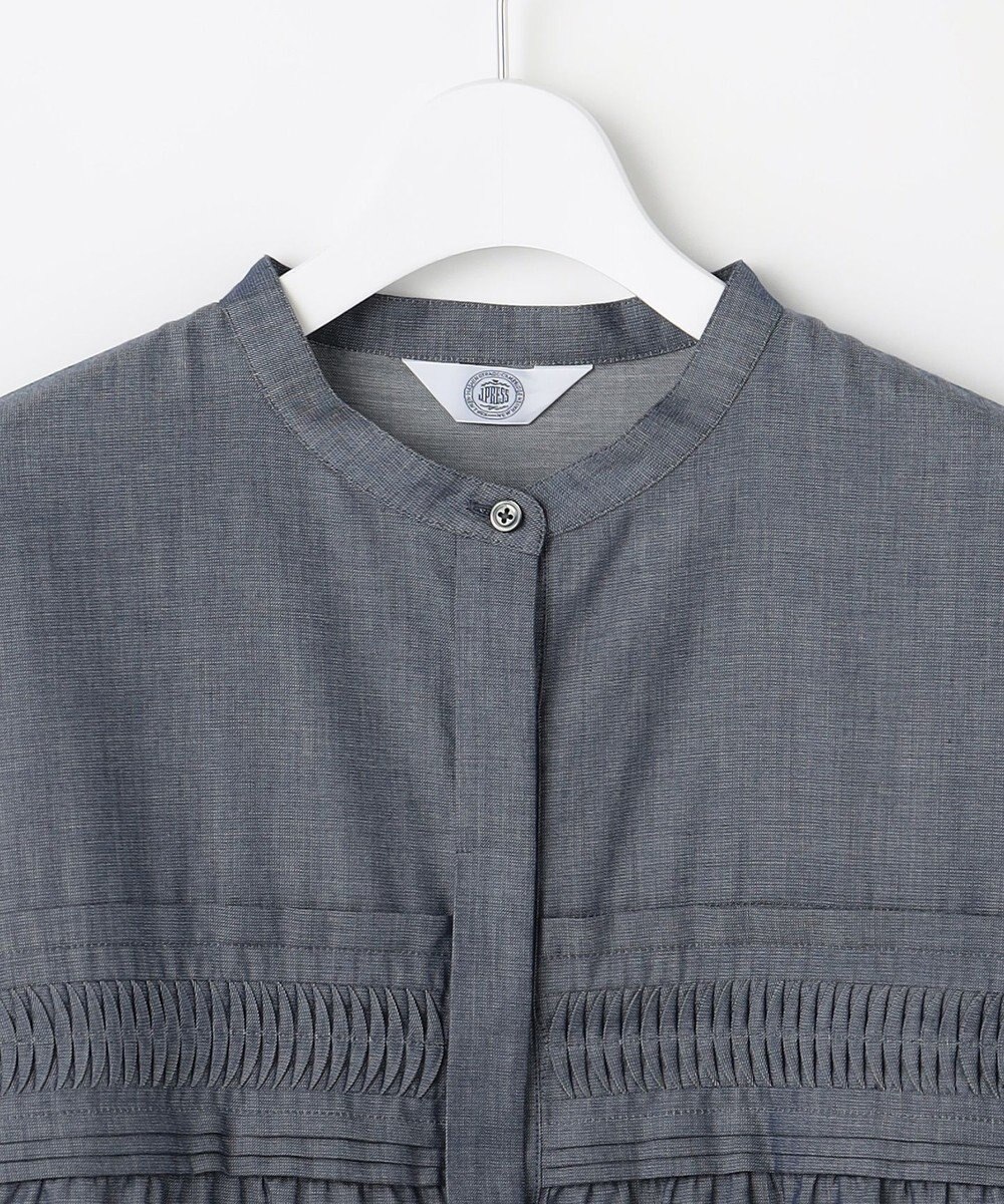 J.PRESS LADIES シアーデニム フレンチスリーブ ブラウス 