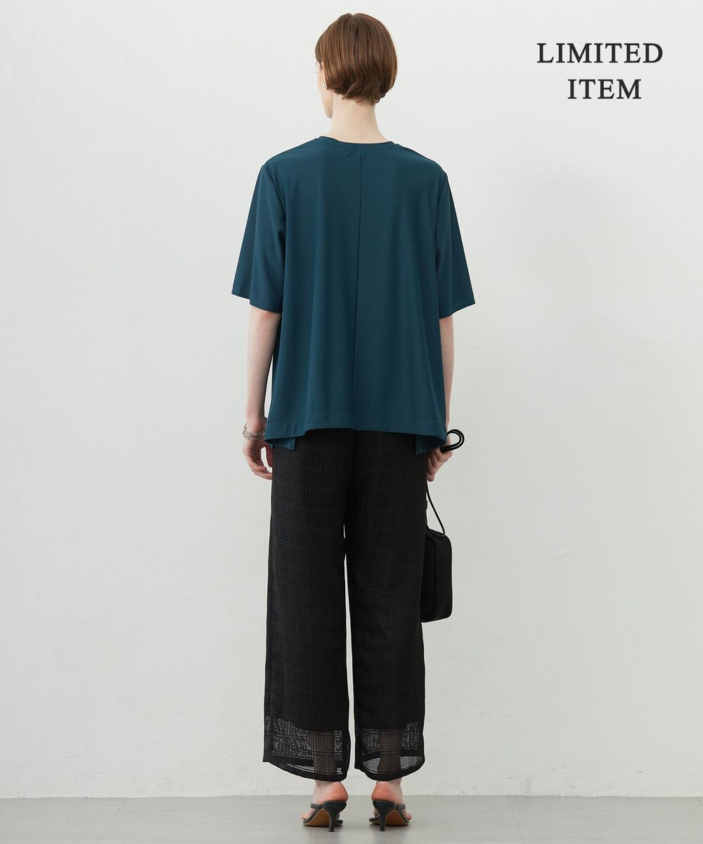 ICB L 【WEB限定・洗える】シアートリコット ペプラムカットソー 