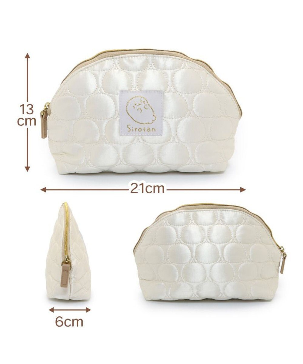 Mother garden しろたん キルティング ラウンド ポーチ 