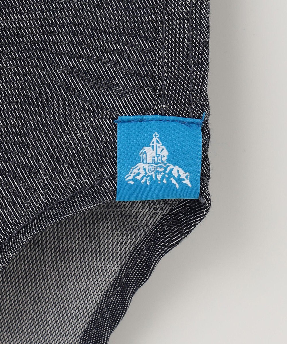 SHARE PARK MENS 【UVカット・撥水・ストレッチ】イージーデニムノーカラーシャツ 