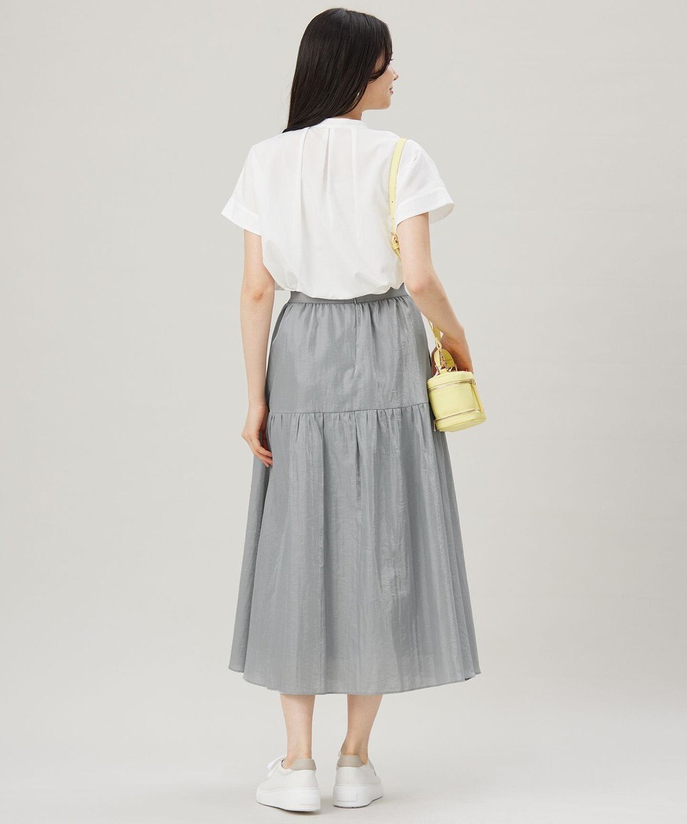 自由区 【洗える】ブライトシアーシャンブレー スカート 