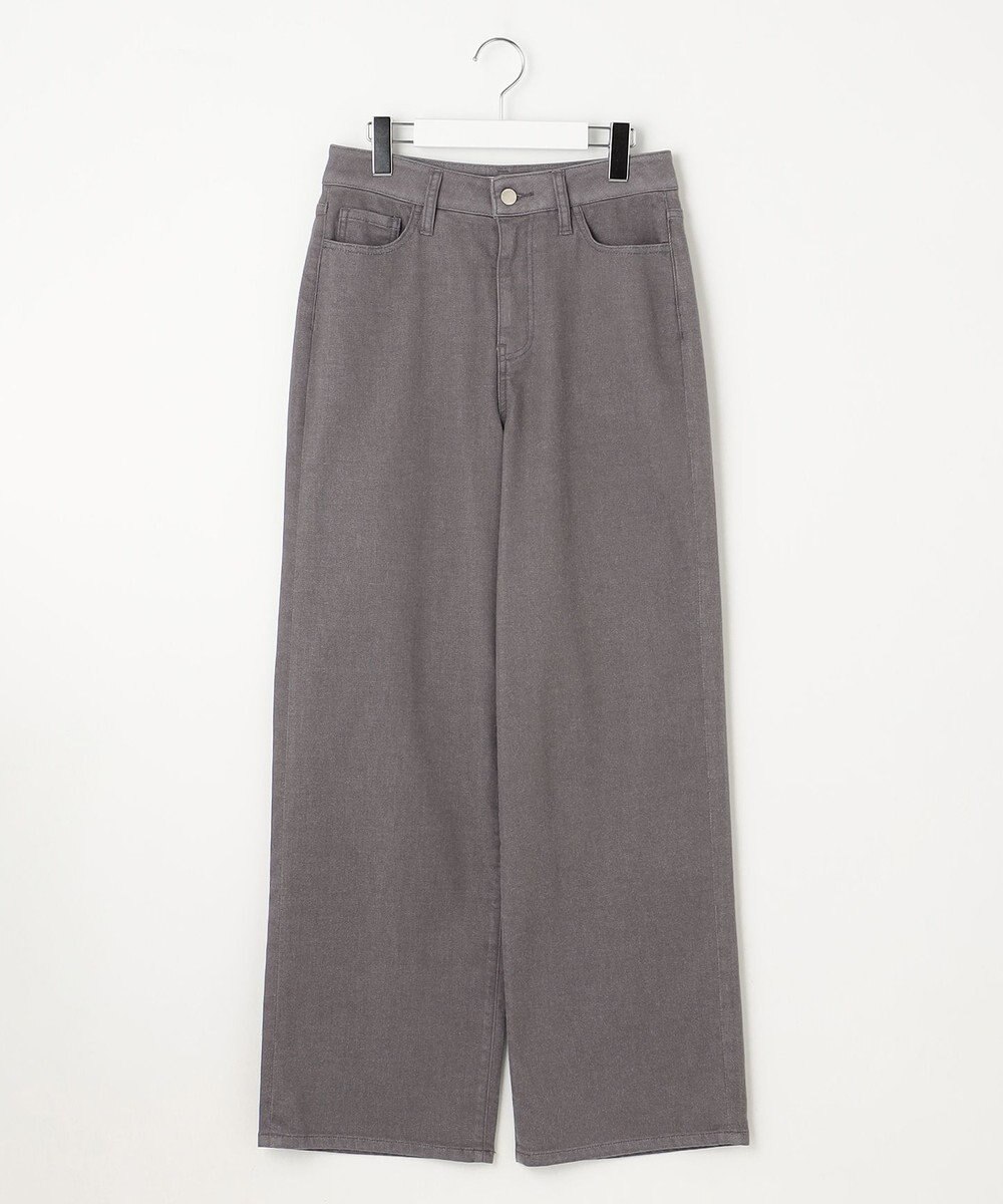 自由区 【洗える】ウスカルデニム ワイドパンツ 
