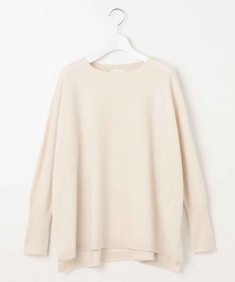 自由区 【洗える】ソフトウールハイゲージポンチョ風 ニット 