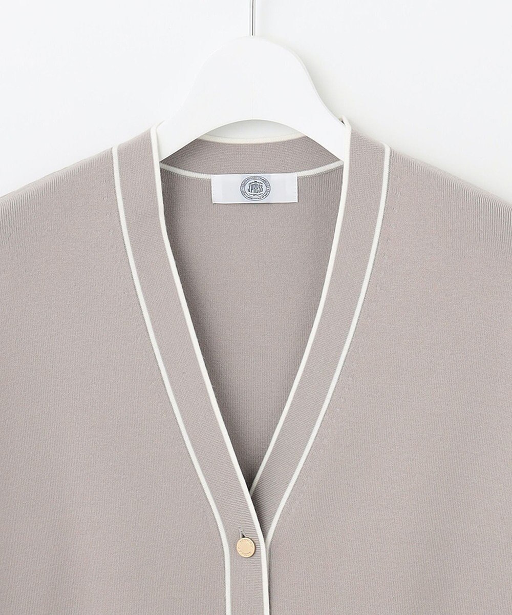 J.PRESS LADIES 【洗える】 レーヨンストレッチフルニードル カーディガン 