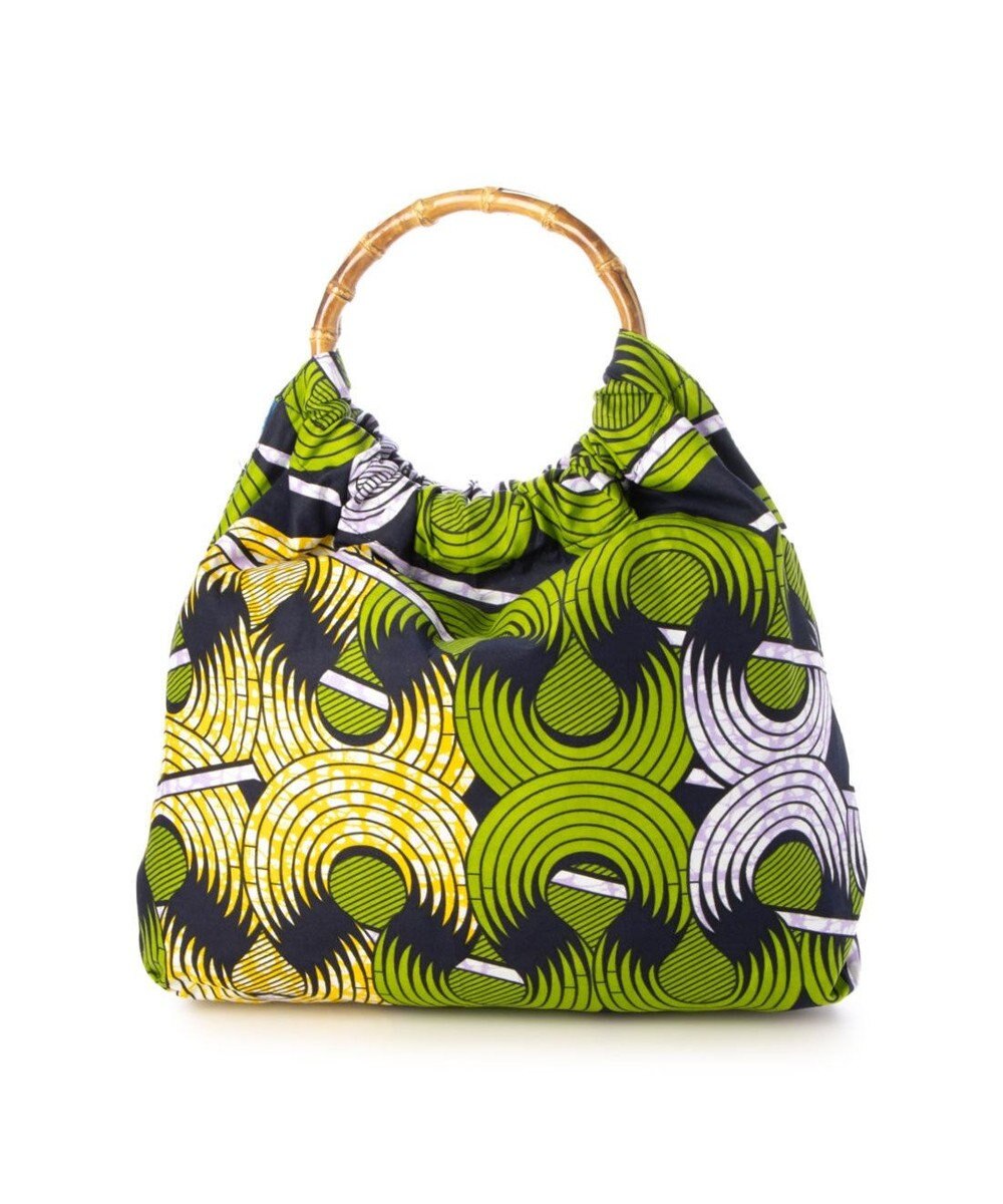 UNBILLION カシュカシュ cachecache / アフリカンプリントバンブーハンドルトート 