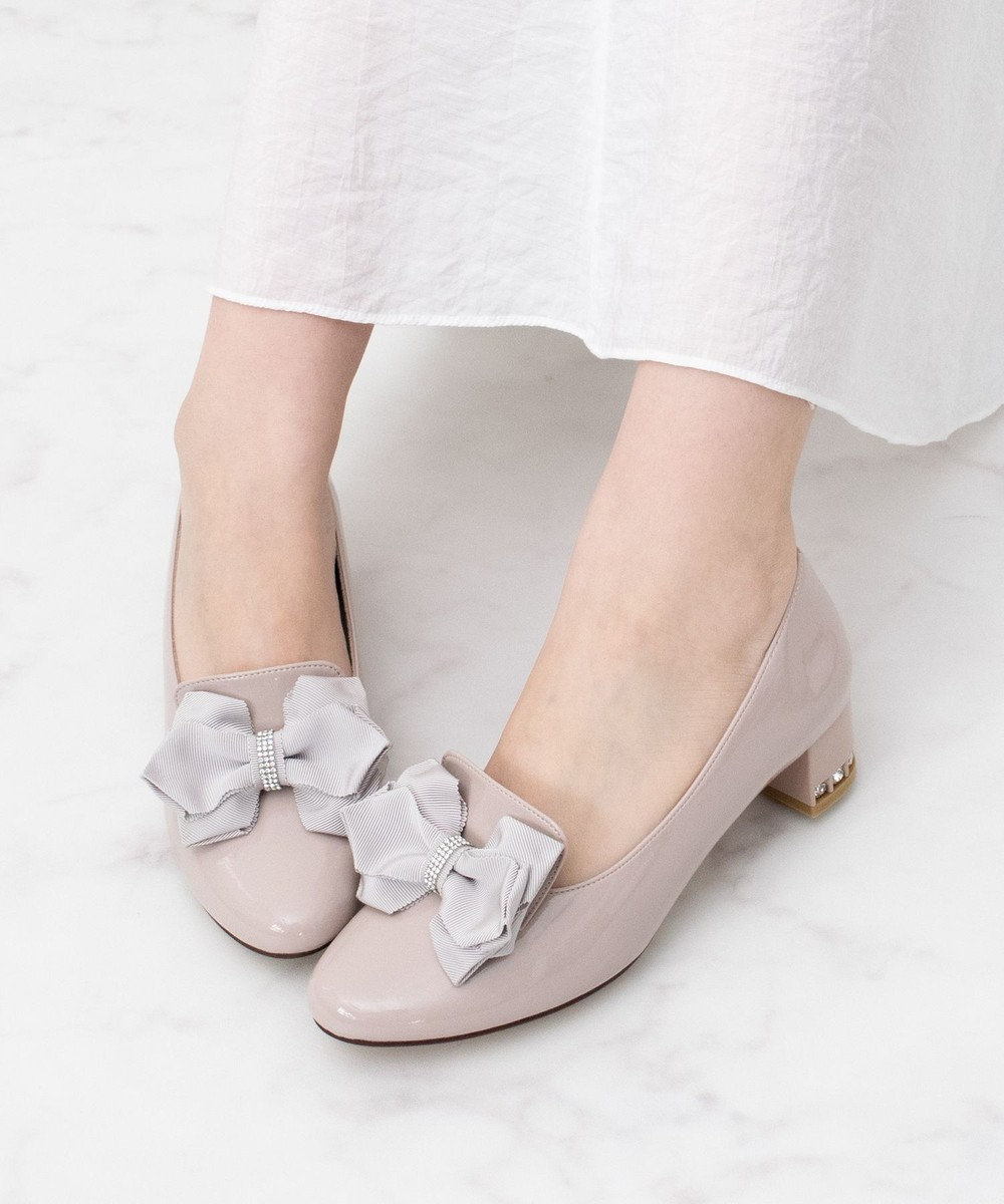 Bridget Birkin 【Bridget Birkin】ヒールアップキラキラリボンローファー 