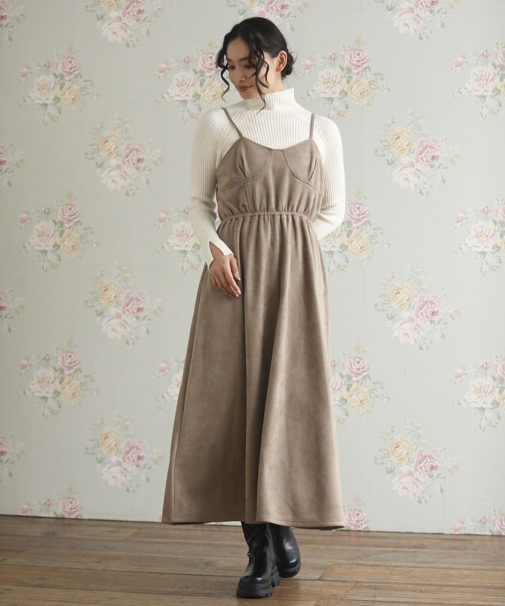 Green Parks ・ＳＵＧＡＲ　ＳＰＯＯＮ　スエードポンチキャミワンピ 