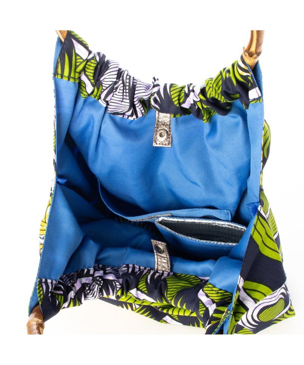 UNBILLION カシュカシュ cachecache / アフリカンプリントバンブーハンドルトート 