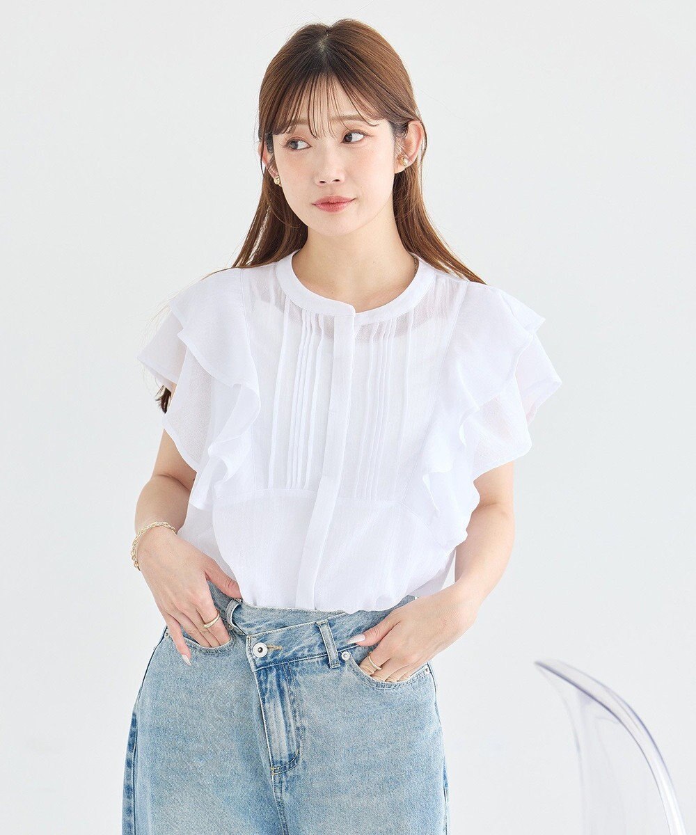 earth music&ecology ラッフルブラウス 