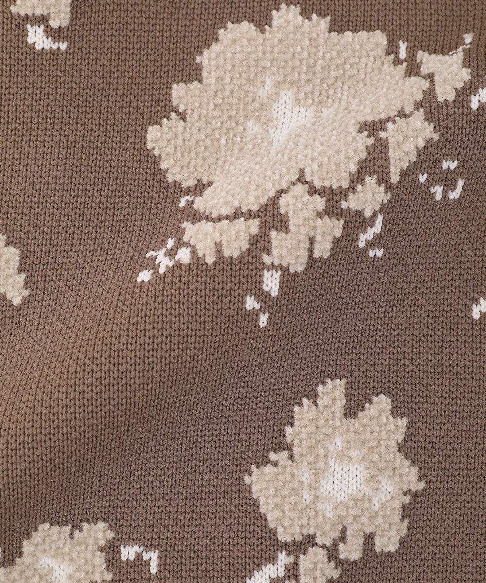 earth music&ecology SET2点フラワージャガードカーデ+ビスチェ 