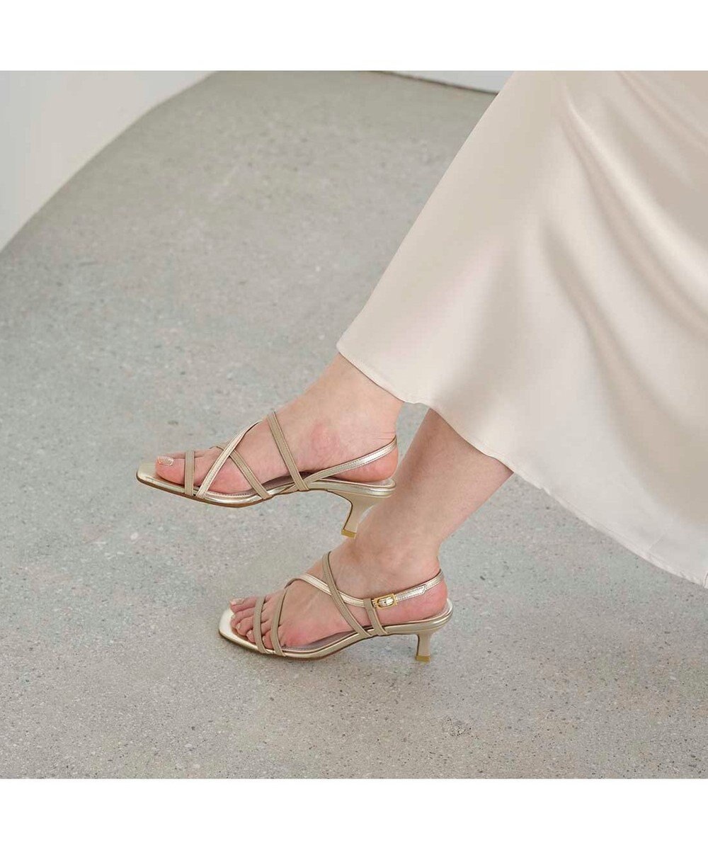 MODE ET JACOMO <MODE ET JACOMO>アシンメトリーストラップサンダル 