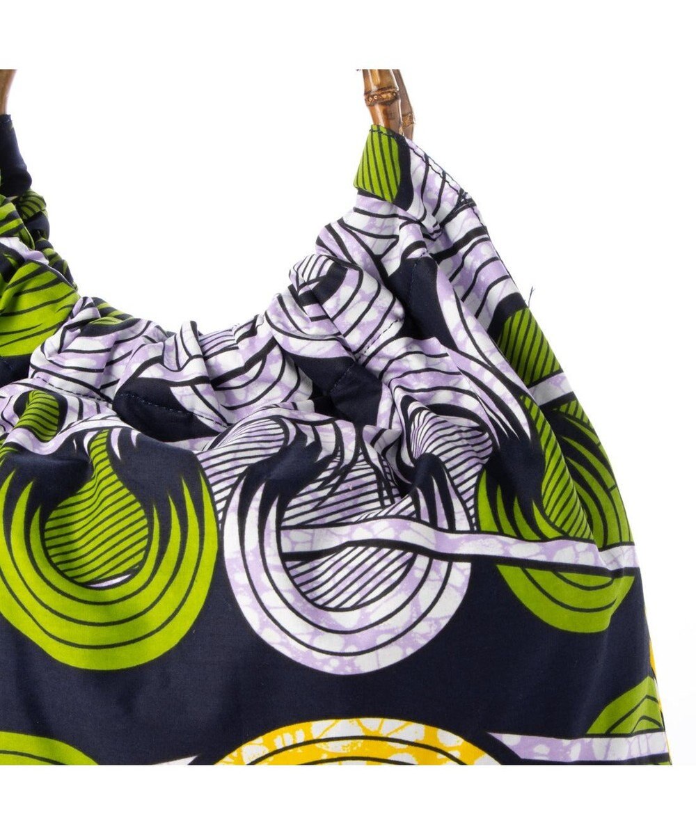 UNBILLION カシュカシュ cachecache / アフリカンプリントバンブーハンドルトート 