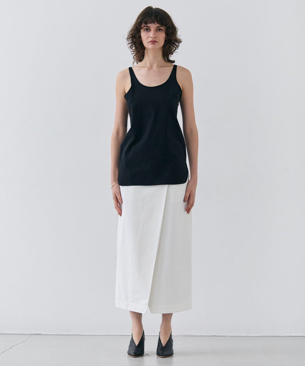 BEIGE， 【洗える】BROIS / コットンシャツテールタンクトップ 