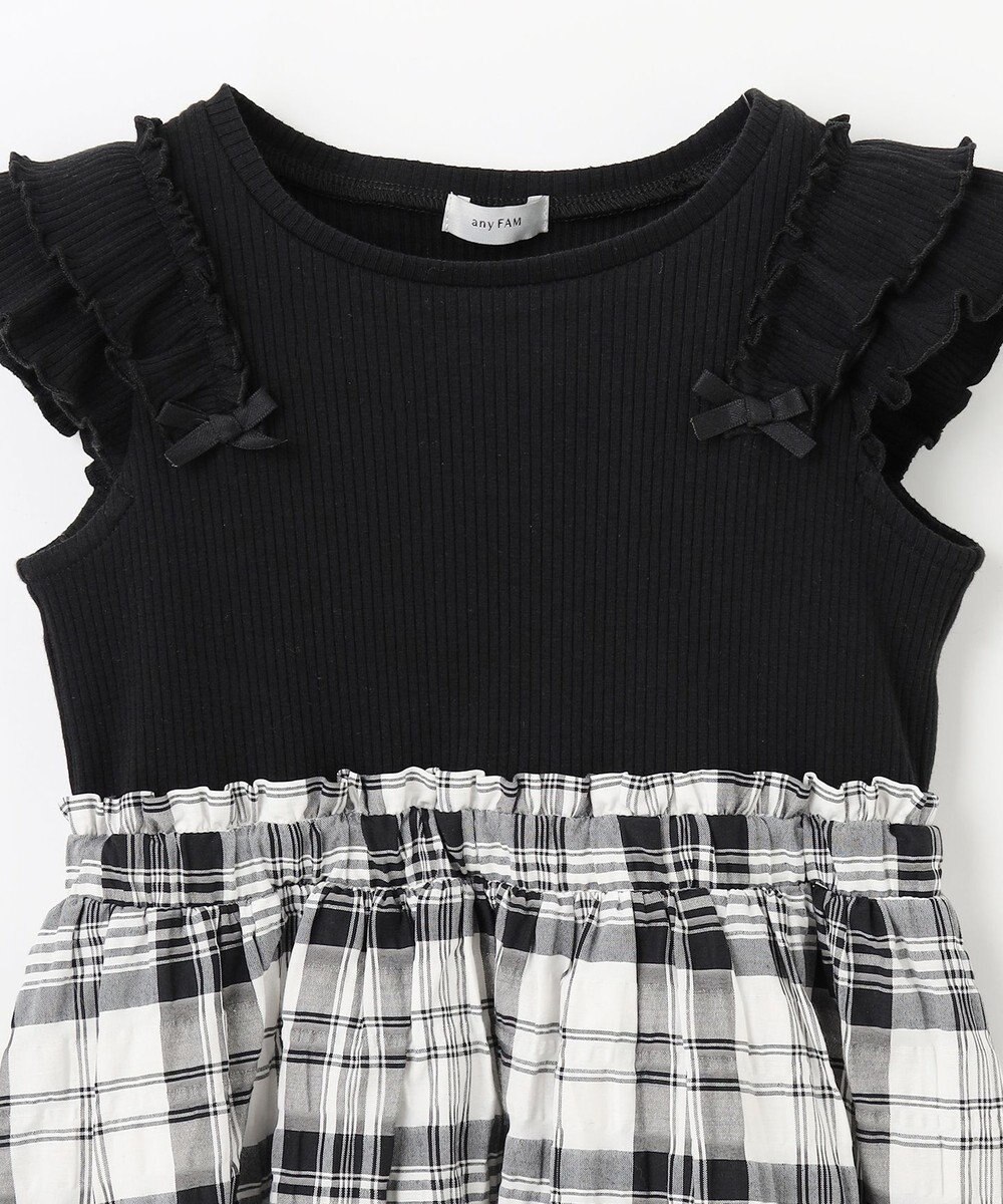 ANY KIDS ドッキング チェック柄 ワンピース 