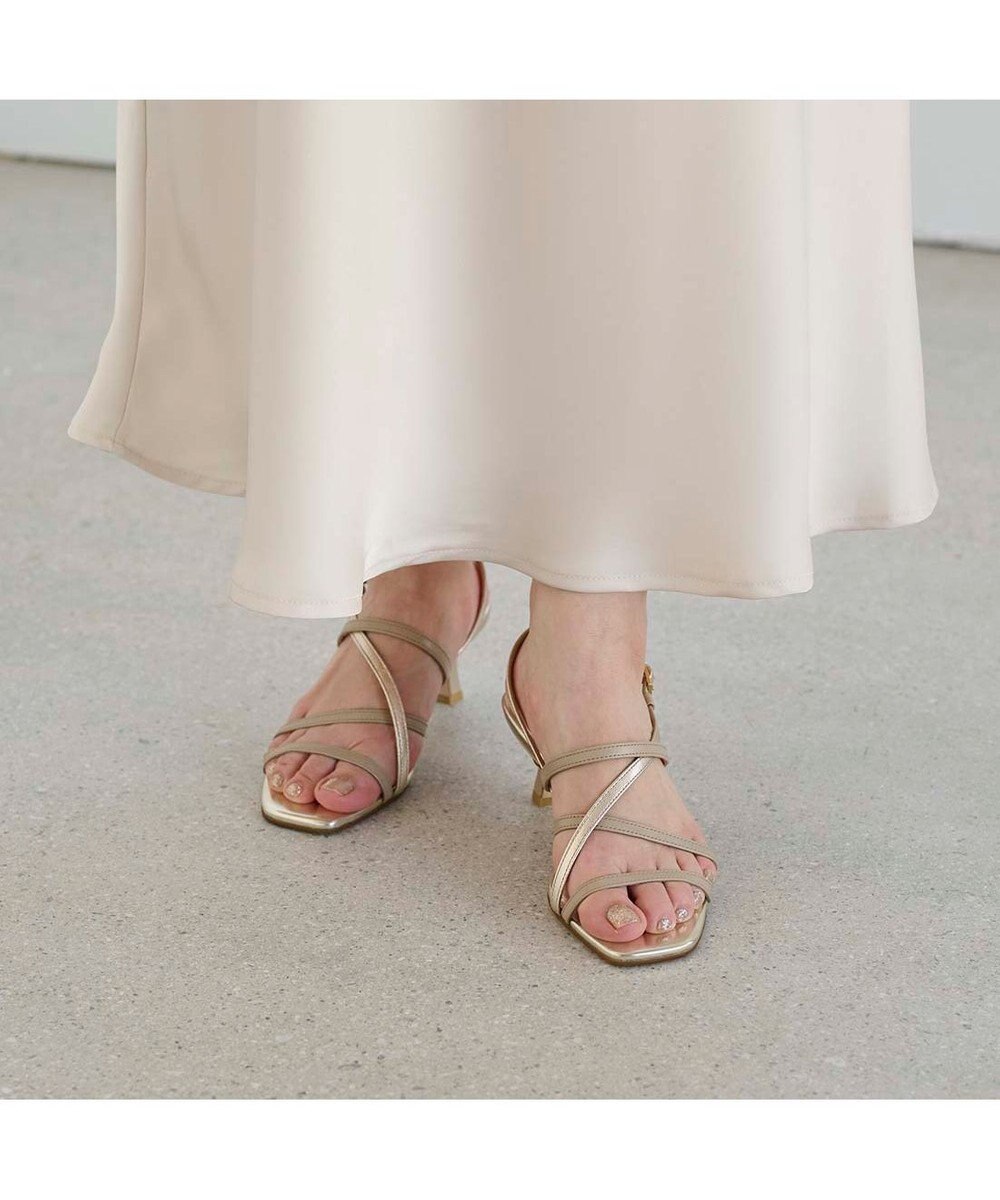 MODE ET JACOMO <MODE ET JACOMO>アシンメトリーストラップサンダル 