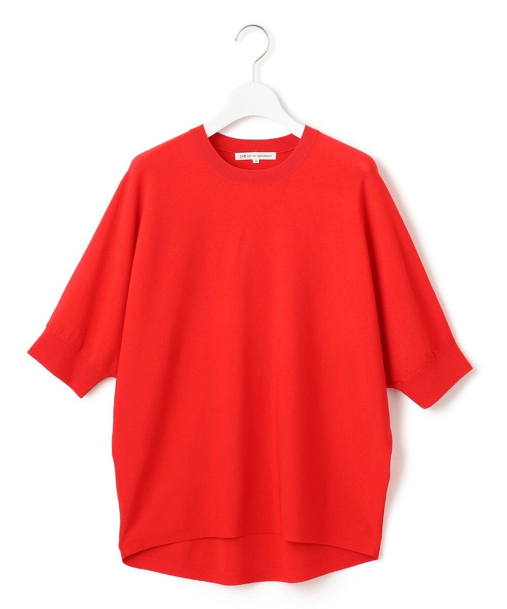 23区 S 【洗える】レーヨンポリエステルストレッチ ドルマン ニット 