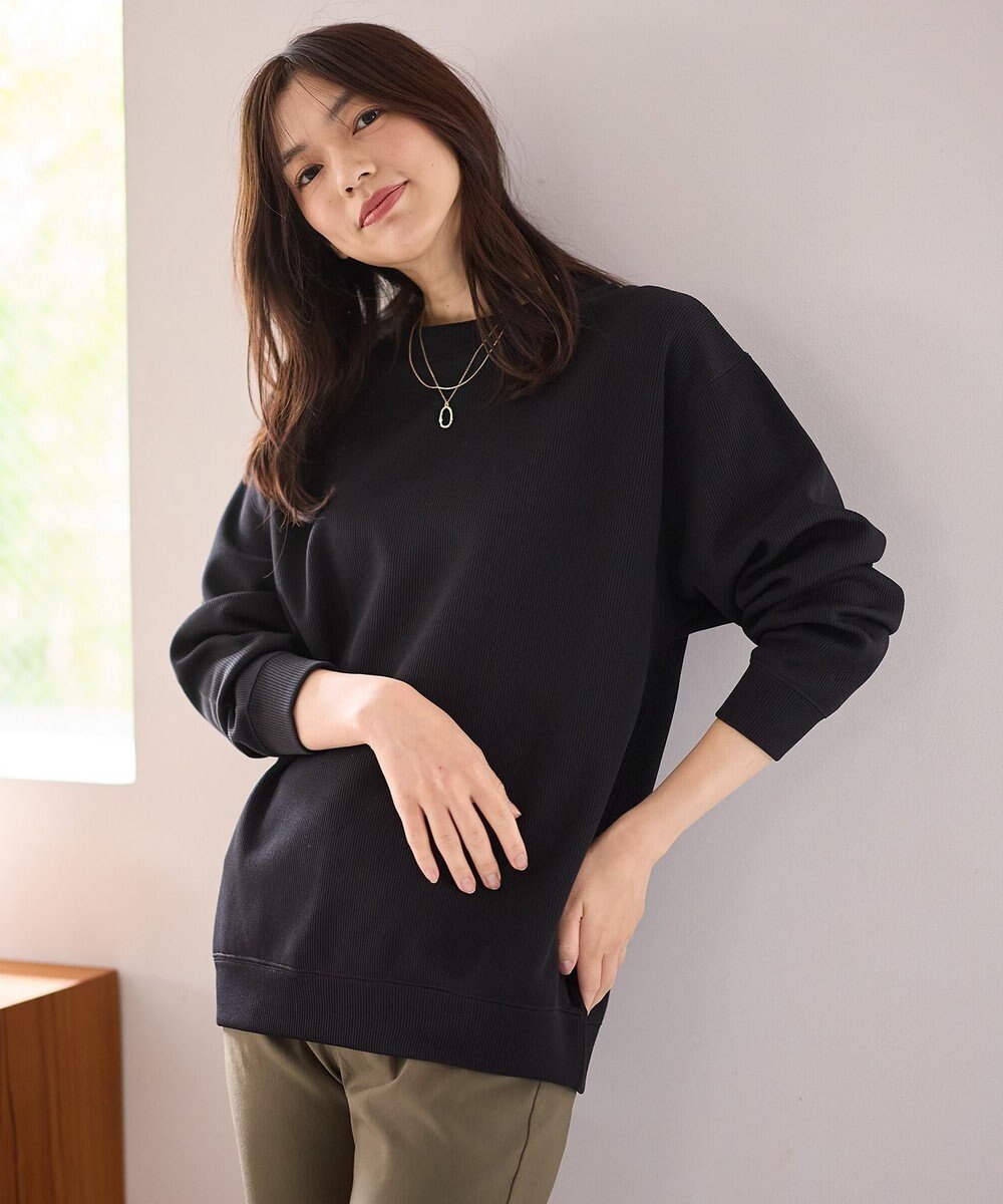 ANY L 【洗濯機可】ダブルフェイスジャージープルオーバー 