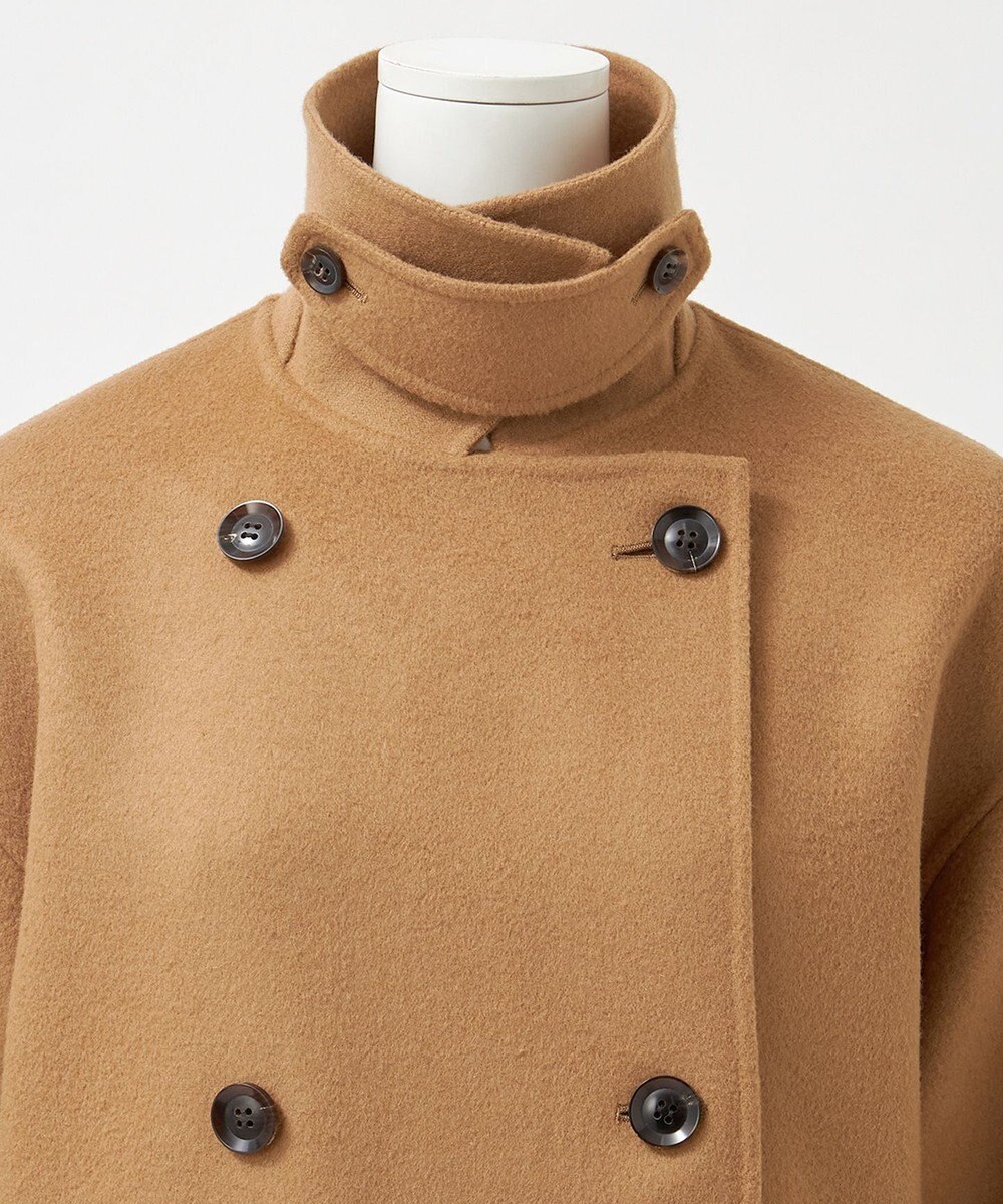 23区 S 【エステータ】ウールリバー ケープ付き コート 