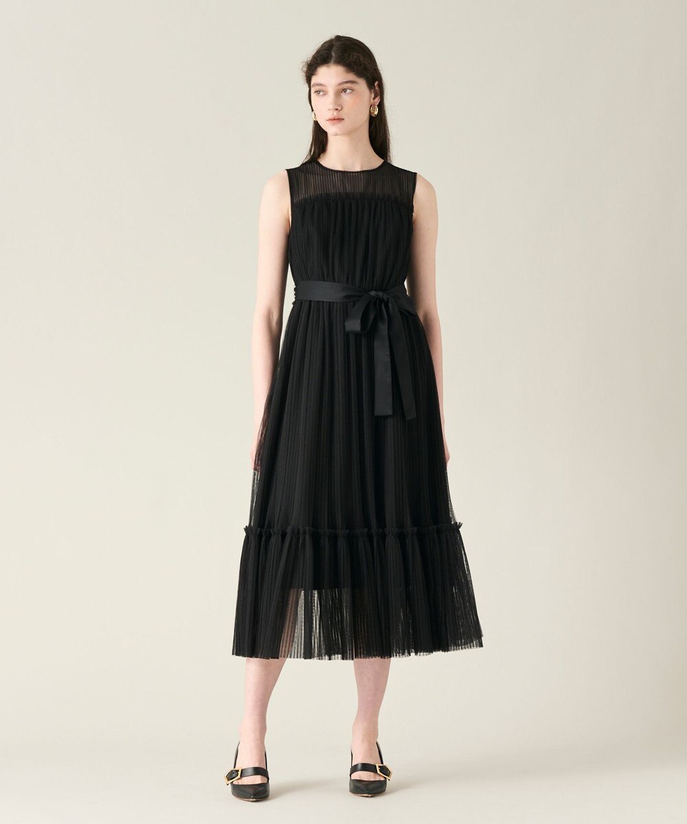 GRACE CONTINENTAL プリーツロングドレス 