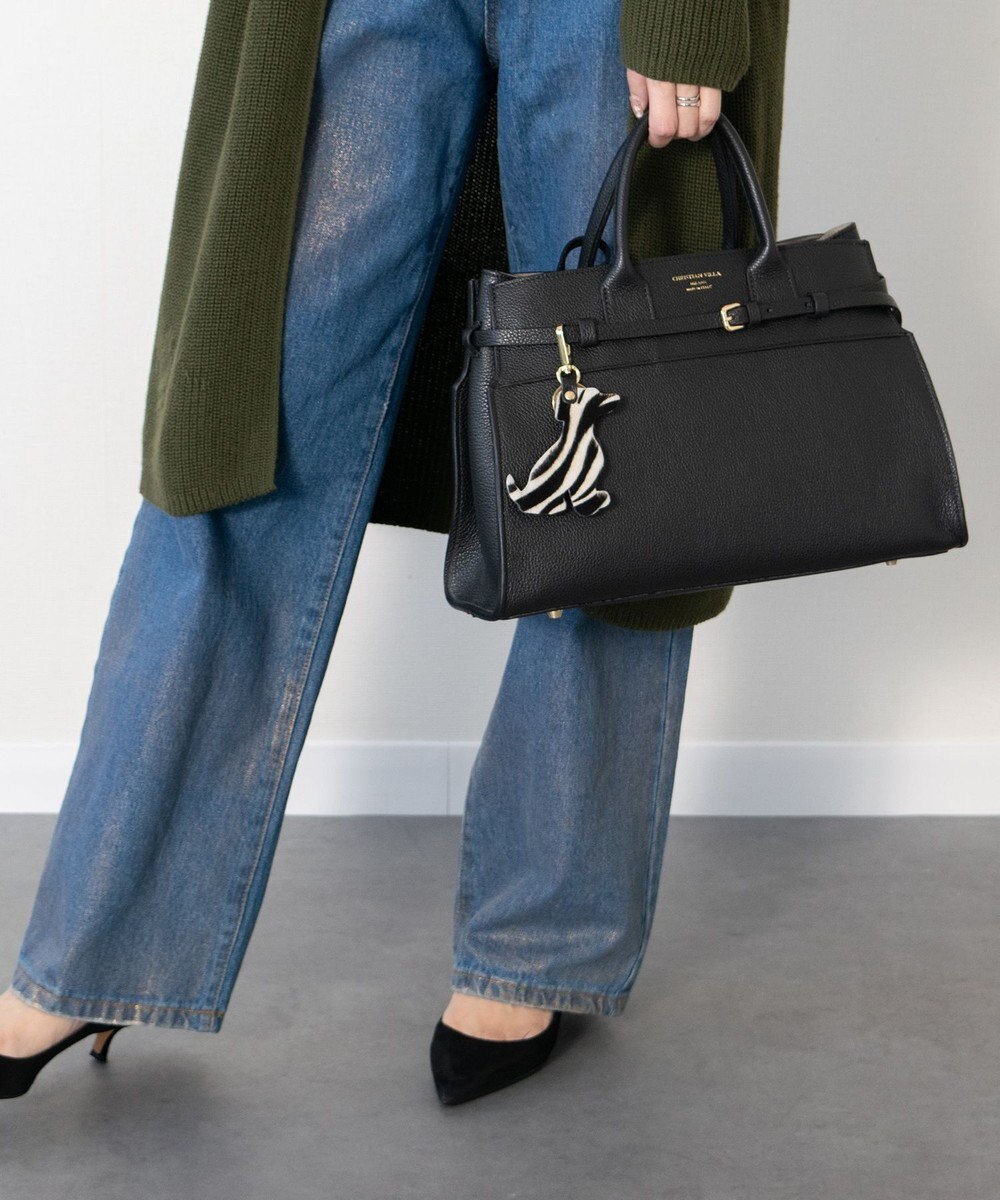 INTER-CHAUSSURES 【ANDREA CARDONE】イヌ型レザーキーチャーム 