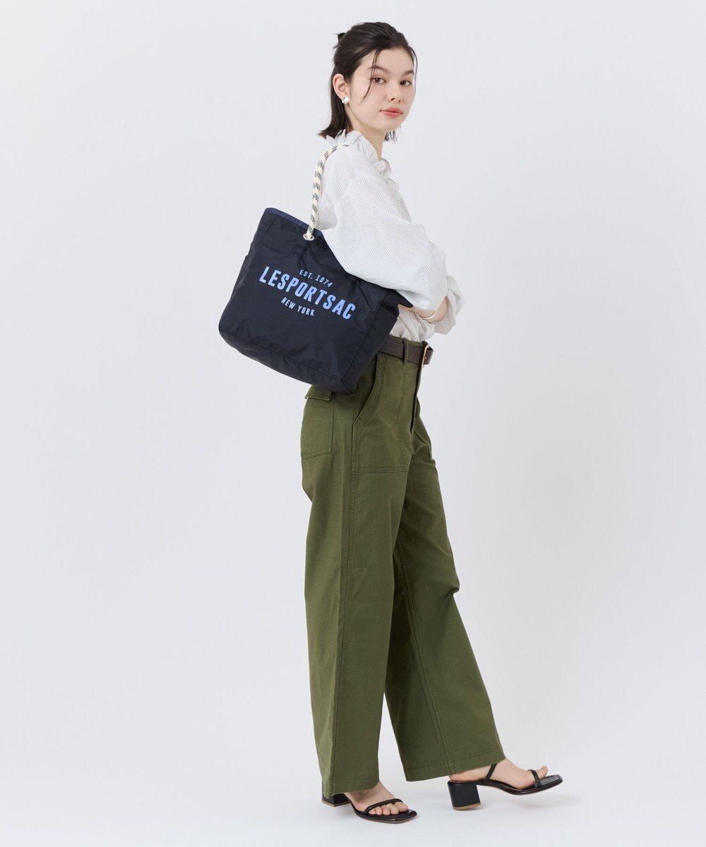 LeSportsac ML 2 WAY TOTE /2ウェイディープシーブルー/ライム 