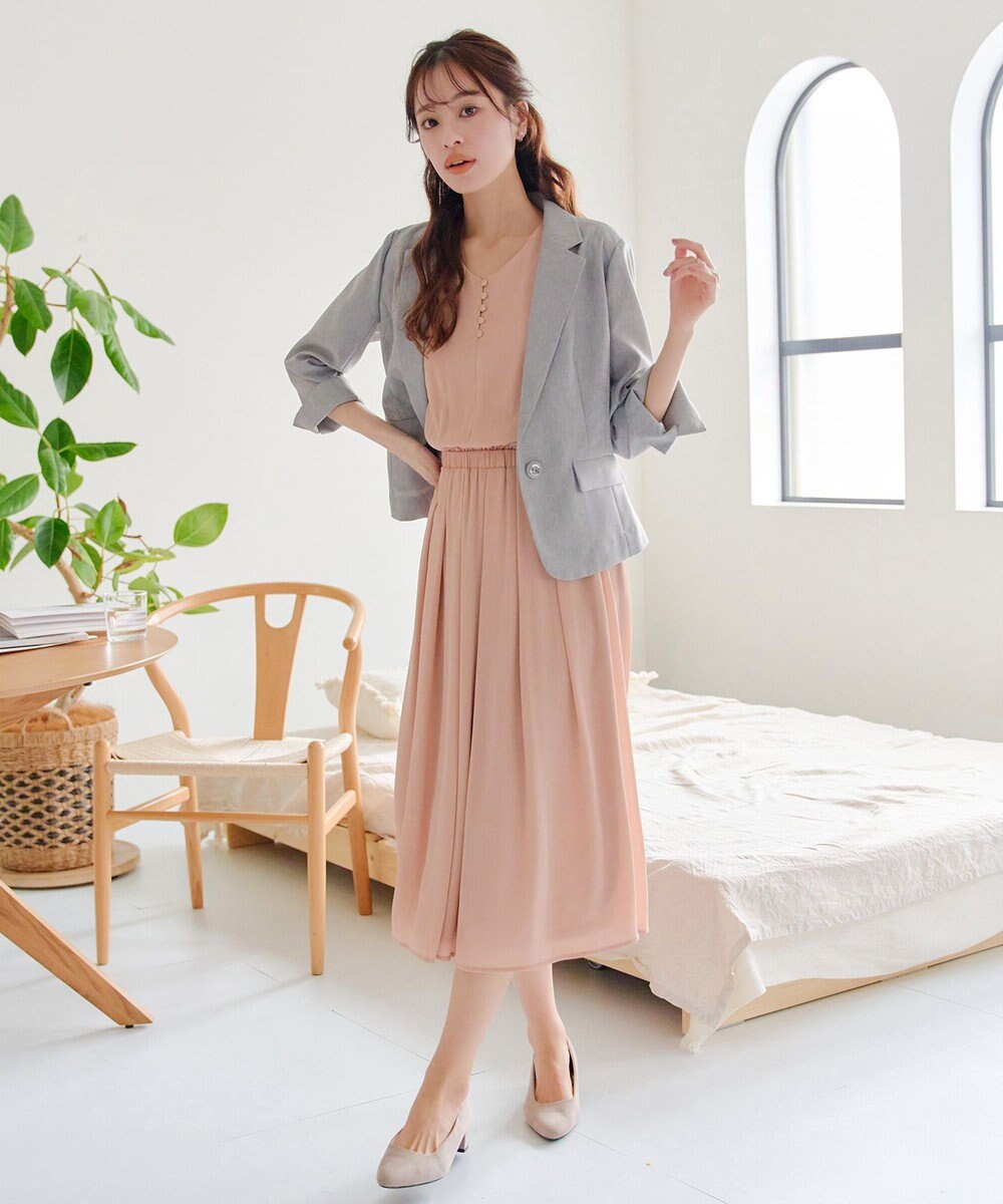 Tiaclasse 【吸水速乾・接触冷感・UVケア・防シワ・洗える】カチオンテーラードジャケット 