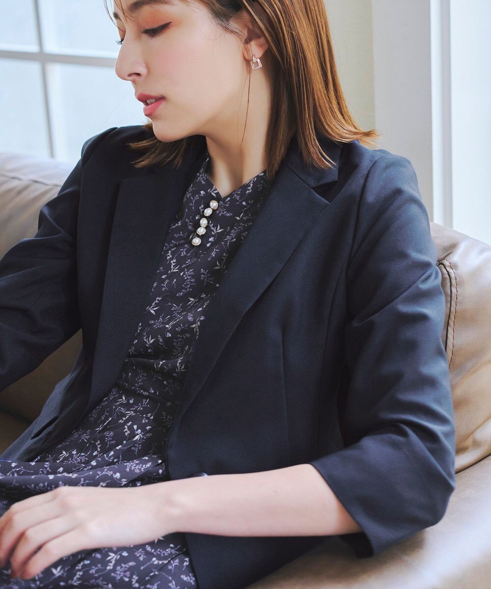 Tiaclasse 【吸水速乾・接触冷感・UVケア・防シワ・洗える】カチオンテーラードジャケット 