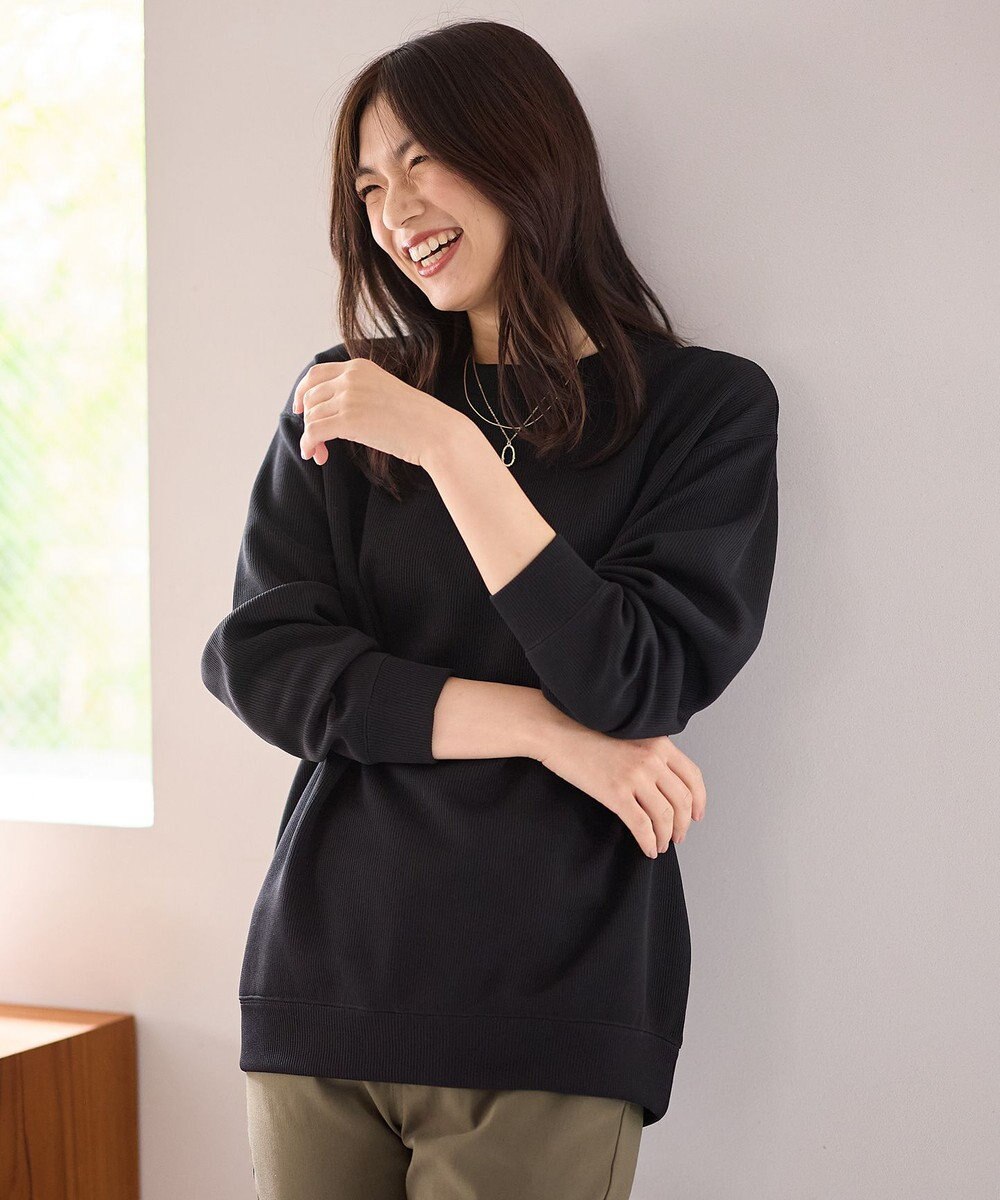 ANY L 【洗濯機可】ダブルフェイスジャージープルオーバー 