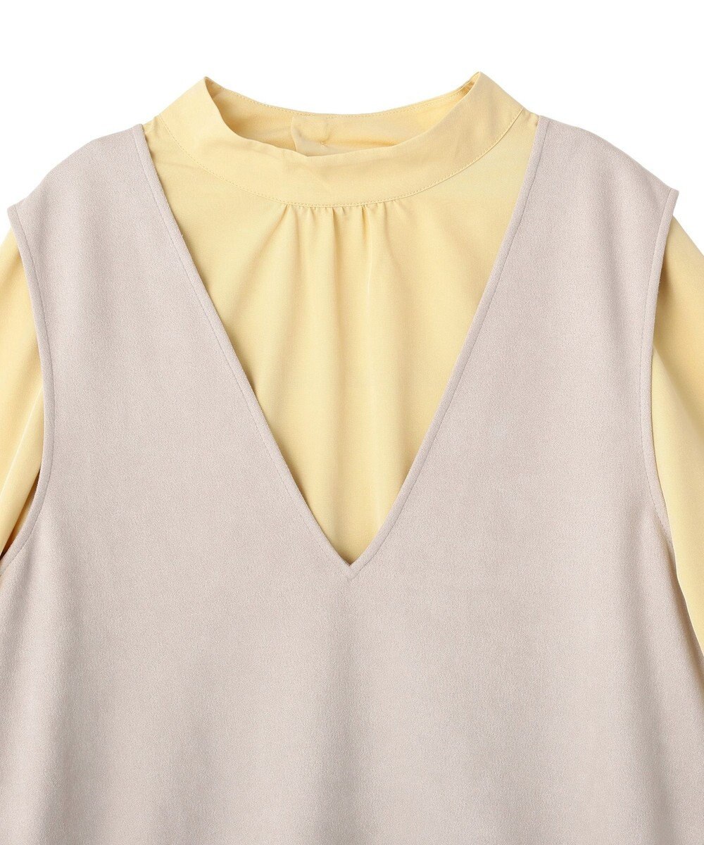 YECCA VECCA 【2点SET】ブラウスセットプリーツMIXジャンスカ 