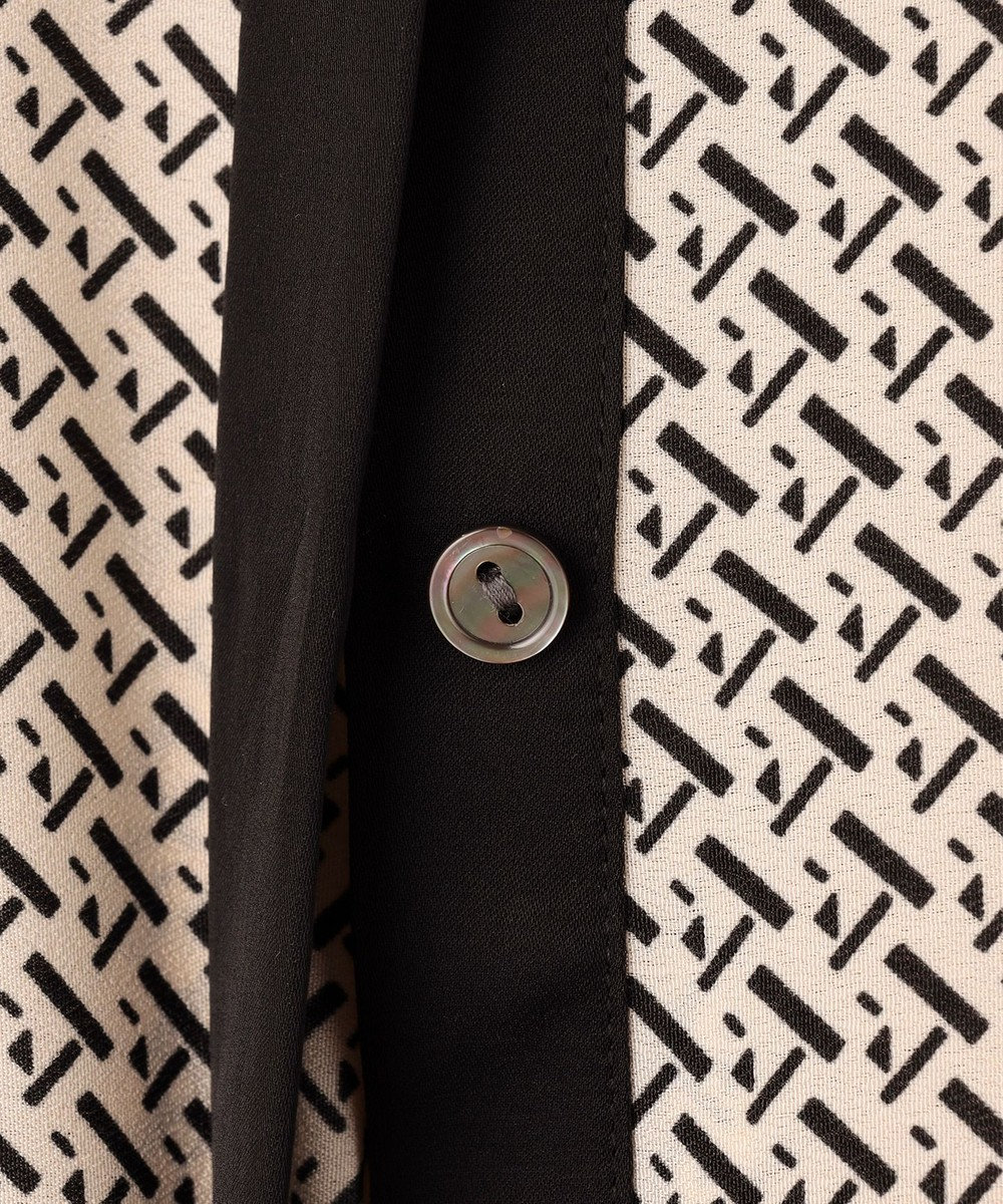 23区 【洗える】ジオメトリックパネルプリント ワンピース 