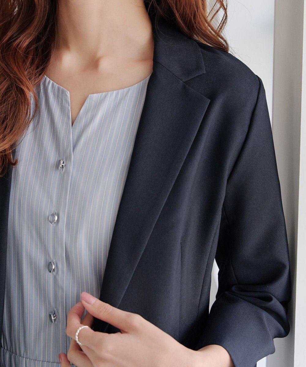 Tiaclasse 【吸水速乾・接触冷感・UVケア・防シワ・洗える】カチオンテーラードジャケット 