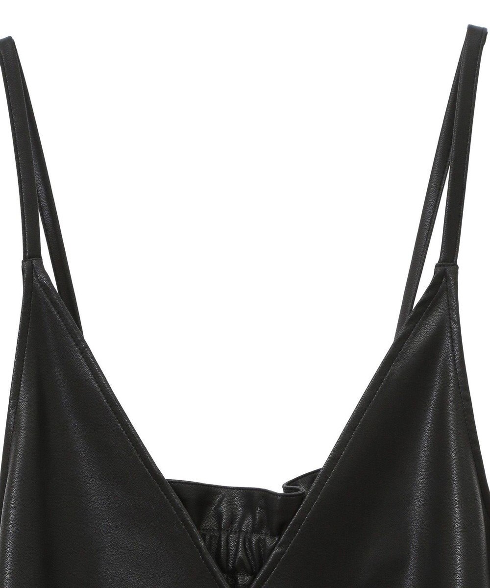 Green Parks フェイクレザーキャミベスト 