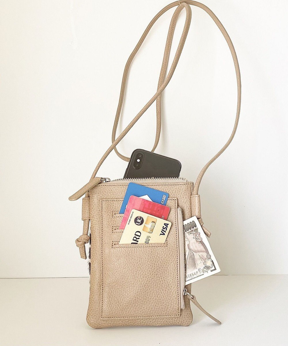 Hekhèr Le Style de Vie 【日本製】ハラコ×シュリンクレザー スマートフォンポシェット 