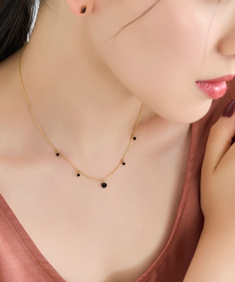 Phoebe <オンワード限定セット>カラージェムステーションワンポイントネックレス×2ラインテクスチャーワイドカフバングル 