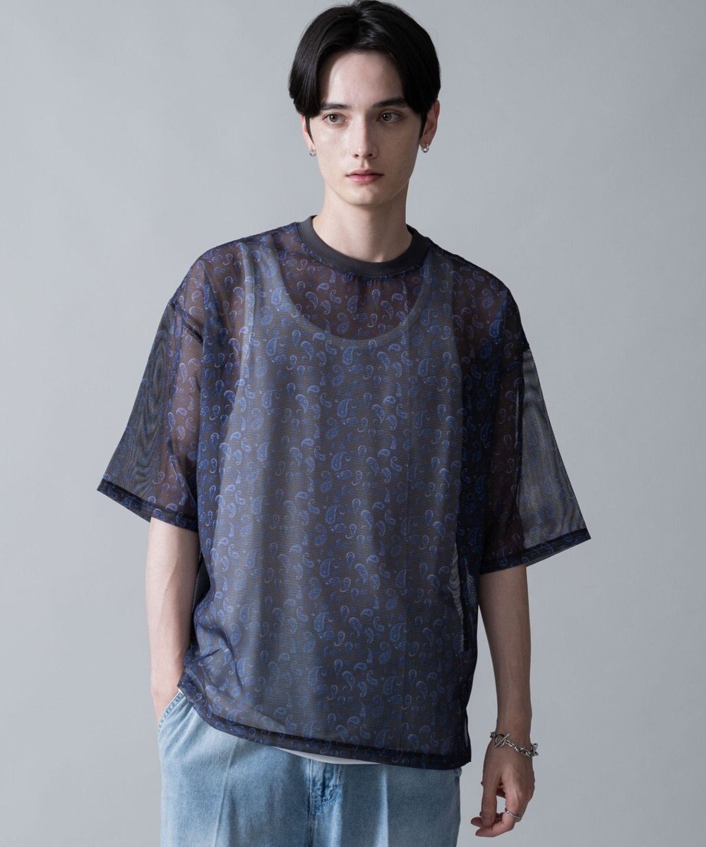 WEGO 【2点SET】メッシュパターンアンサンブルPOシャツ（SS） 